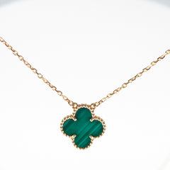 Van Cleef & Arpels VCA Vintage Alhanbra Malachite Pendant Necklace 2020