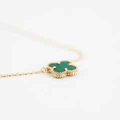 Van Cleef & Arpels VCA Vintage Alhanbra Malachite Pendant Necklace 2020