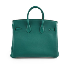 Hermes Birkin 25 Malachite Togo C Stamp