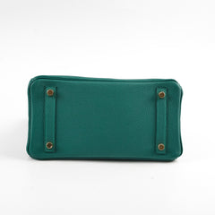 Hermes Birkin 25 Malachite Togo C Stamp