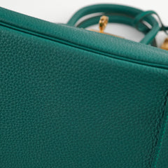 Hermes Birkin 25 Malachite Togo C Stamp