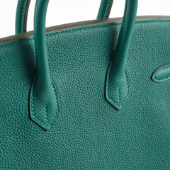 Hermes Birkin 25 Malachite Togo C Stamp