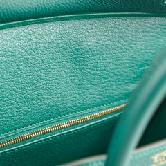 Hermes Birkin 25 Malachite Togo C Stamp