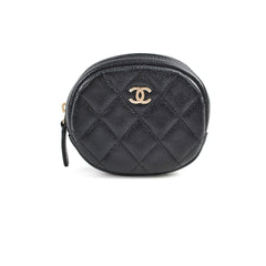 Chanel Caviar Round Coin Purse Black