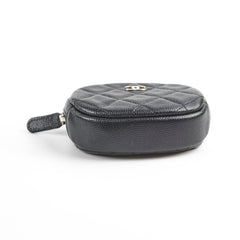 Chanel Caviar Round Coin Purse Black