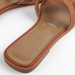 Hermes Oran Sandals Size 39 Gold