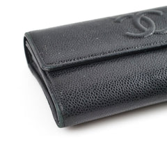 Chanel Long Wallet Black 18 Series