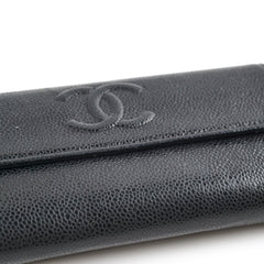 Chanel Long Wallet Black 18 Series