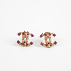 Chanel Beaded CC Earrings Costume Jewellery