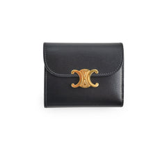 Celine Compact Wallet with Coin Triomphe in Shiny Calfskin