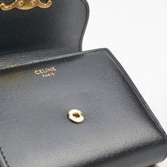 Celine Compact Wallet with Coin Triomphe in Shiny Calfskin