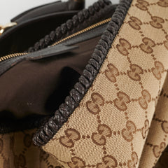 Gucci Large Monogram Canvas Hobo Bag