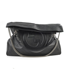 Gucci Soft Leather Large Tote Black