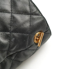 Saint Laurent Maxi Shopping Bag Quilted Lambskin Black