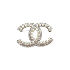 Chanel CC Pearl Brooch