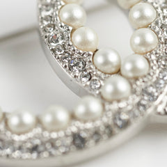 Chanel CC Pearl Brooch