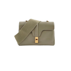 Celine Small 16 Satinated Calfskin Bag Green Clay