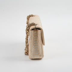 Chanel Python Flap Bag Light Gold