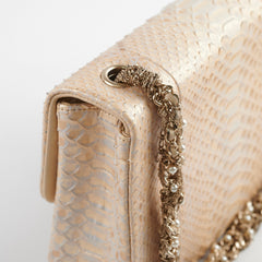 Chanel Python Flap Bag Light Gold