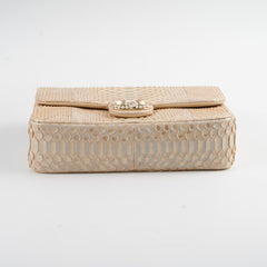 Chanel Python Flap Bag Light Gold