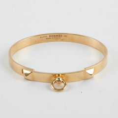 Hermes Collier De Chien 18k Yellow Gold Bracelet (Size SH)