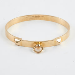 Hermes Collier De Chien 18k Yellow Gold Bracelet (Size SH)