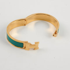 Hermes Clic H Bracelet PM Turquoise