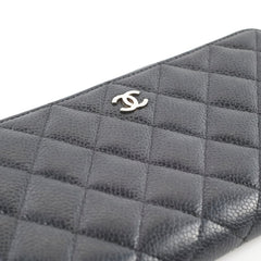 Chanel Caviar Long Wallet Black