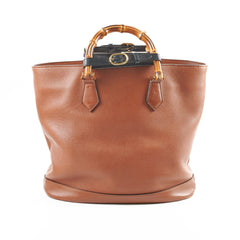 Gucci Diana Leather Tote Tan Brown