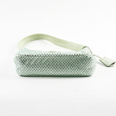 Prada Mint Green Satin Mini Crystal Studded Re-Edition 2000 Shoulder Bag