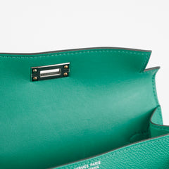 Hermes Mini Kelly Epsom Vert Jade/ Bleu Paradis - U Stamp