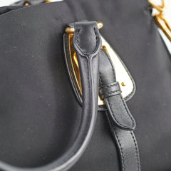 Prada Nylon Top Handle / Crossbody Bag Black