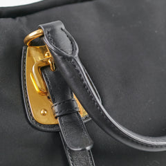 Prada Nylon Top Handle / Crossbody Bag Black