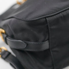 Prada Nylon Top Handle / Crossbody Bag Black