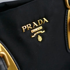 Prada Nylon Top Handle / Crossbody Bag Black