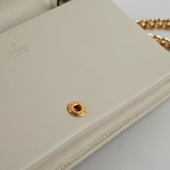 Gucci Horsebit 1955 White Wallet on Chain