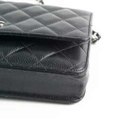 Chanel Wallet on Chain WOC Caviar Black Microchipped