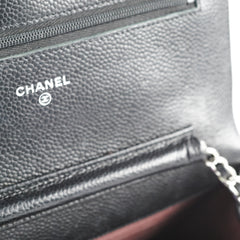 Chanel Wallet on Chain WOC Caviar Black Microchipped