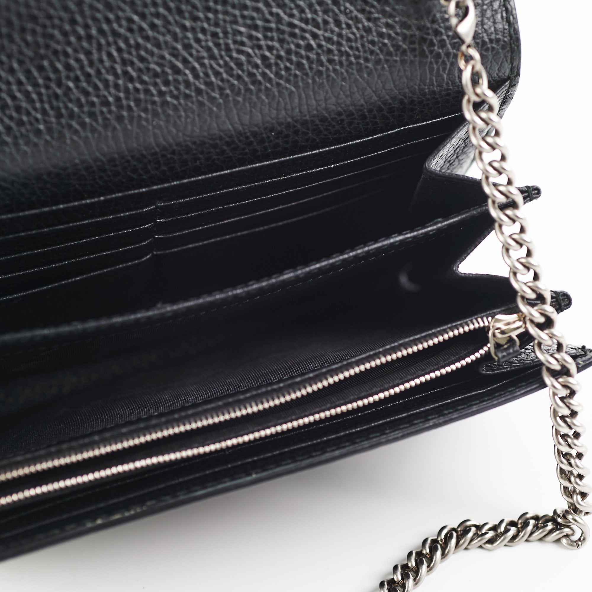 Dionysus chain wallet crossbody bag Gucci Black in Suede - 13674832