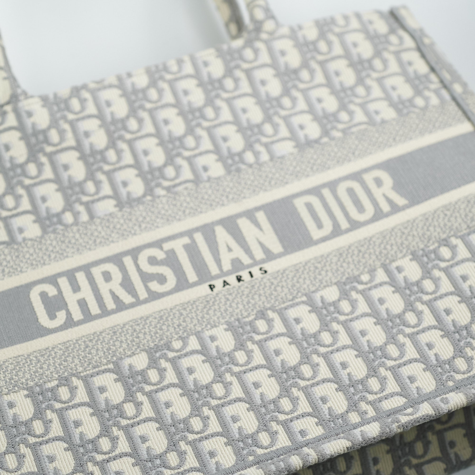 Dior Book Tote Light Grey Bag - THE PURSE AFFAIR