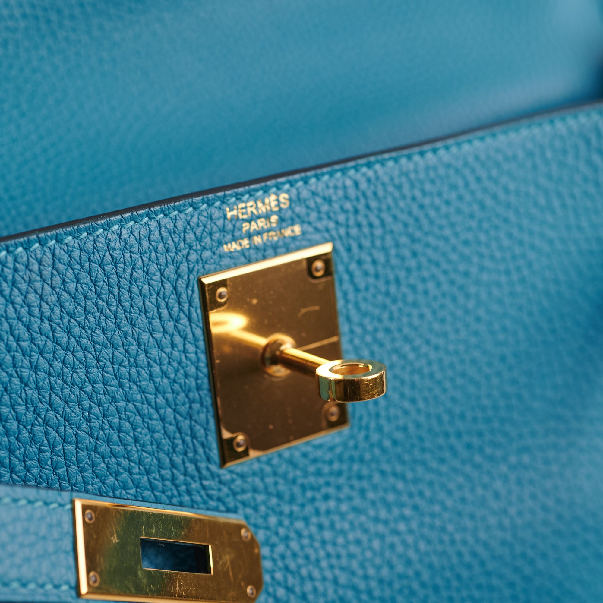 Hermès Kelly 28 Blue Jean - Togo Leather PHW
