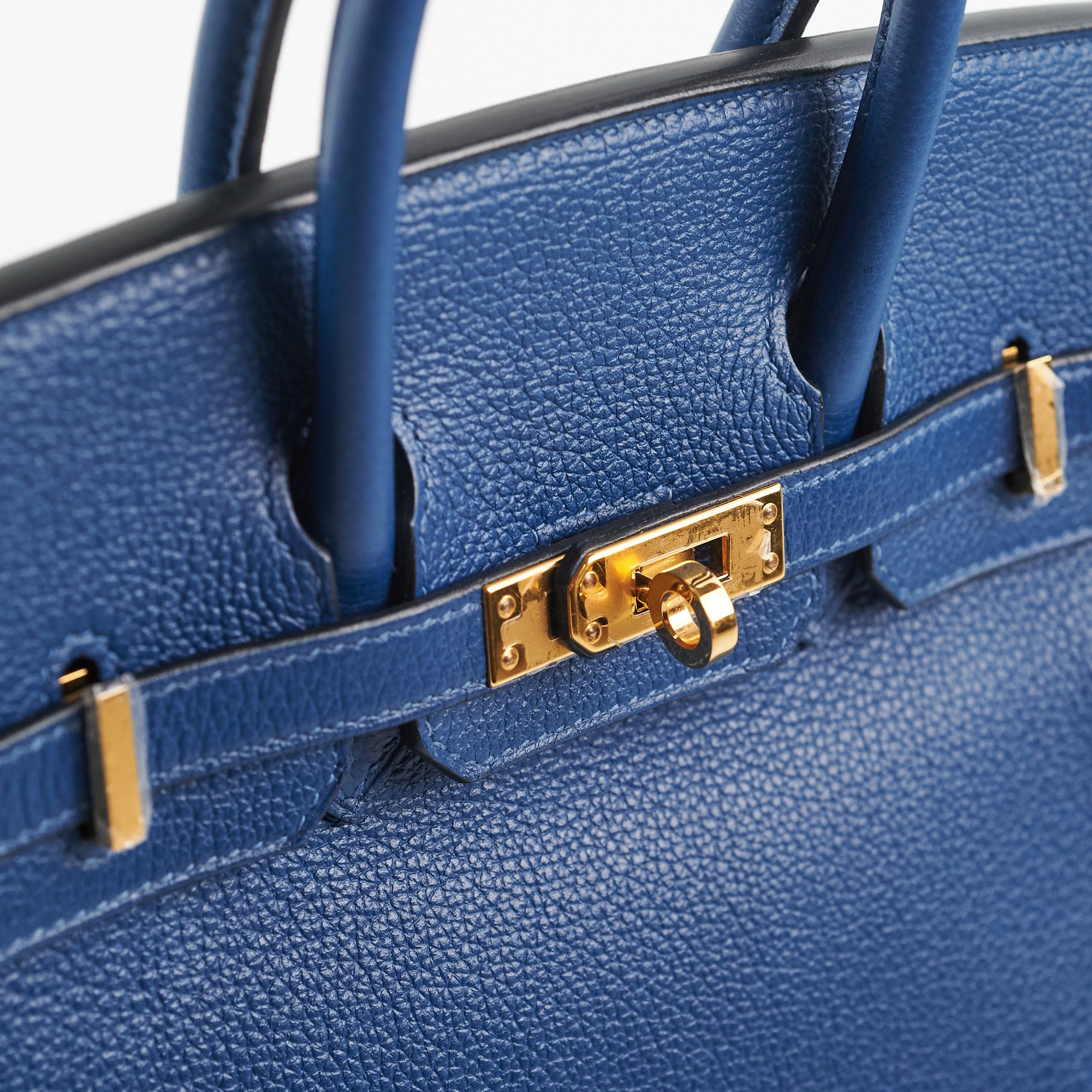 Hermes Birkin Handbag Deep Blue Novillo with Gold Hardware 30 Blue