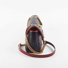 Gucci Marmont Small Black/ Red Shoulder Bag