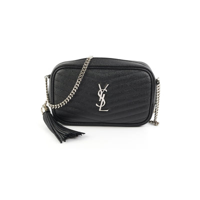 Saint Laurent Lou Mini YSL Grain de Poudre Camera Crossbody Bag