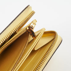 Louis Vuitton Zip Long Wallet Vernis Yellow