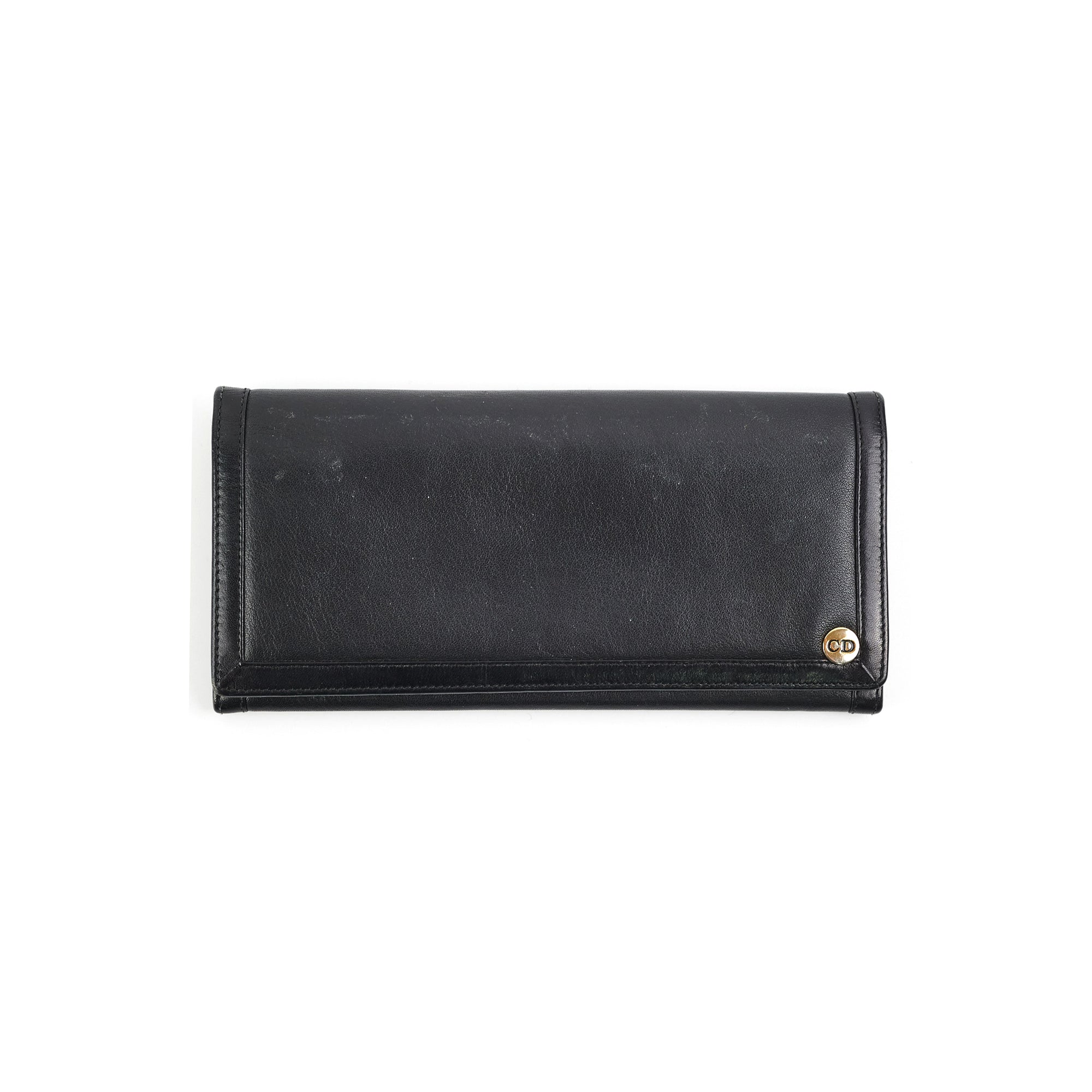 Vintage Dior Black Ultramatte Calfskin Wallet – CSFC
