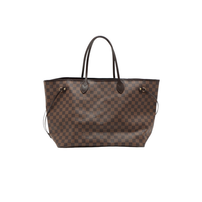 Louis Vuitton Neverfull MM Damier Ebene Bag With Pouch - THE PURSE AFFAIR