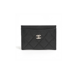 Chanel CC Logo Black Caviar Card Case