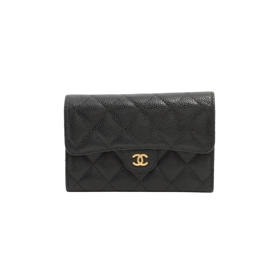 Chanel Caviar Turquoise 5 Slot Zipper Card Holder - THE PURSE AFFAIR