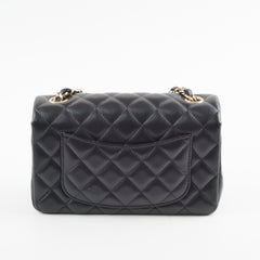 Chanel Mini Rectangle Lambskin Black Microchip